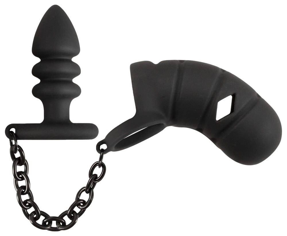 Analplug mit Peniskäfig 8 x 2,9 cm