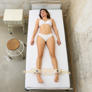 Fuß BDSM Bett Fixierung mit Verbindungsgurt - Ohne Schlösser Ohne Schlüssel