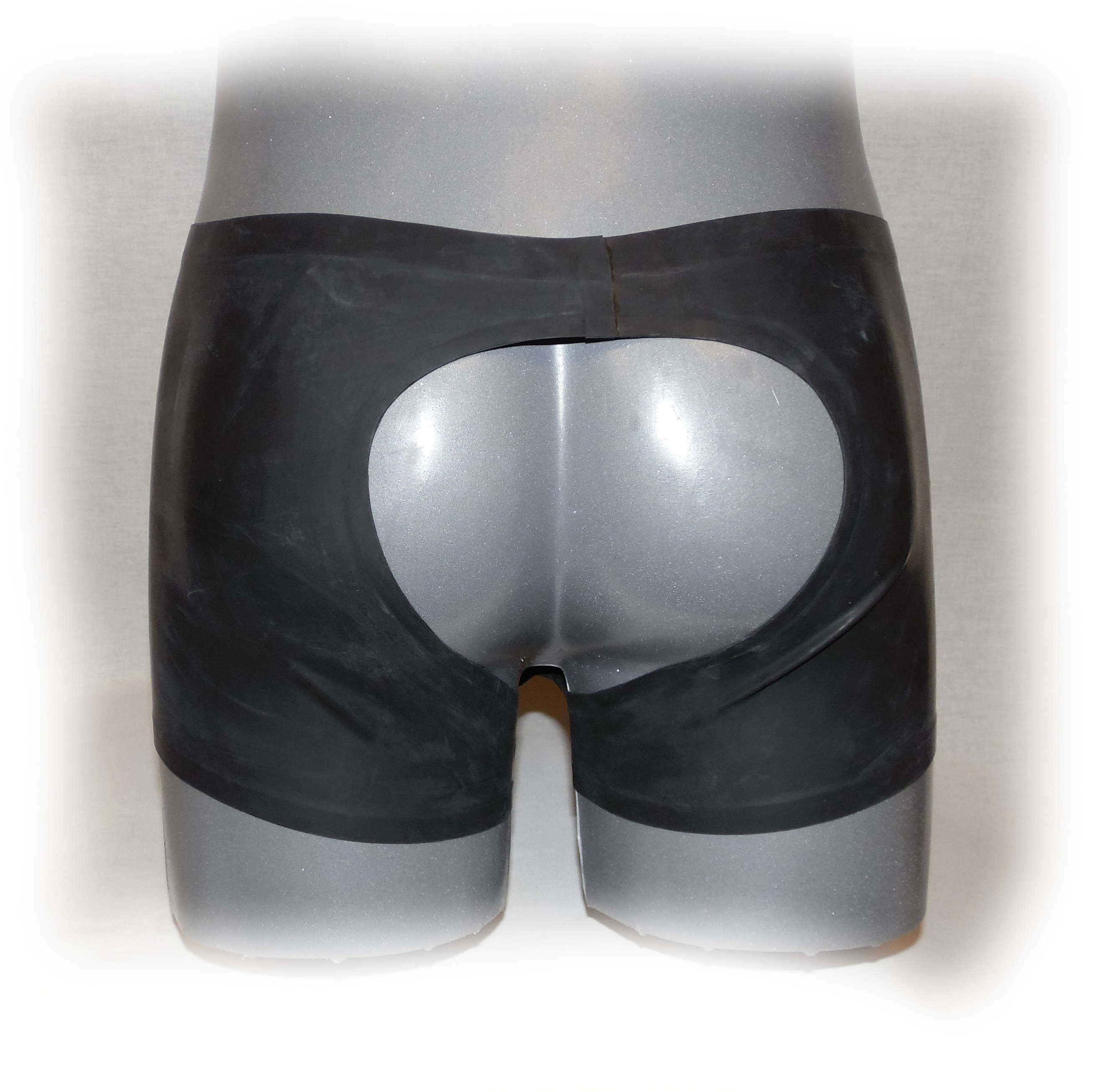 Latex Shorts Po frei mit Reißverschluss