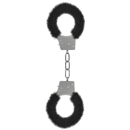 Handschellen Ouch für Einsteiger mit Plüsch Schwarz 28,5 cm
