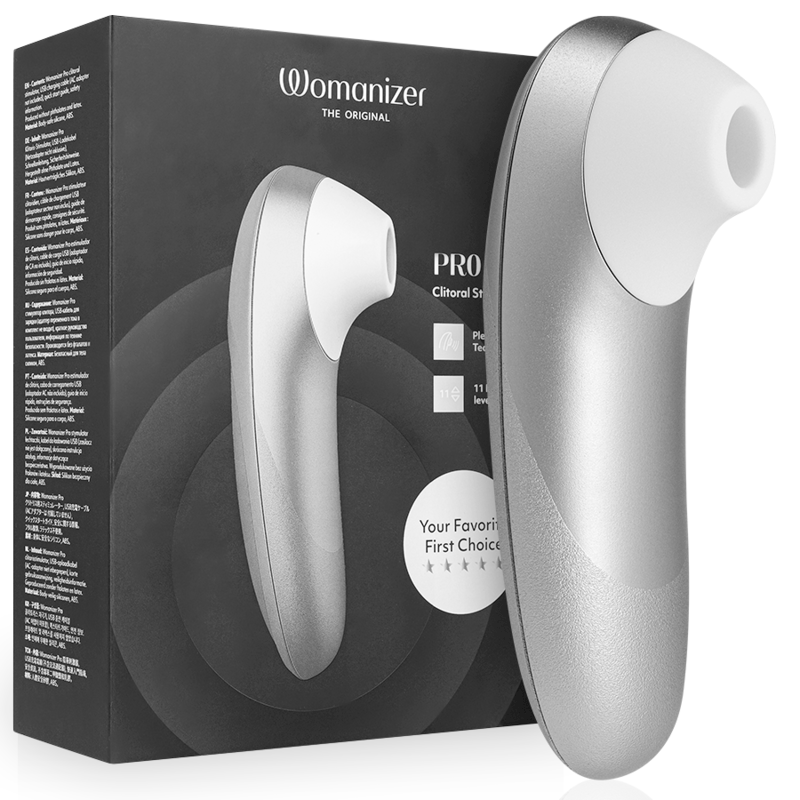 Auflegevibrator Pro Vibrant Pleasure Air Silber