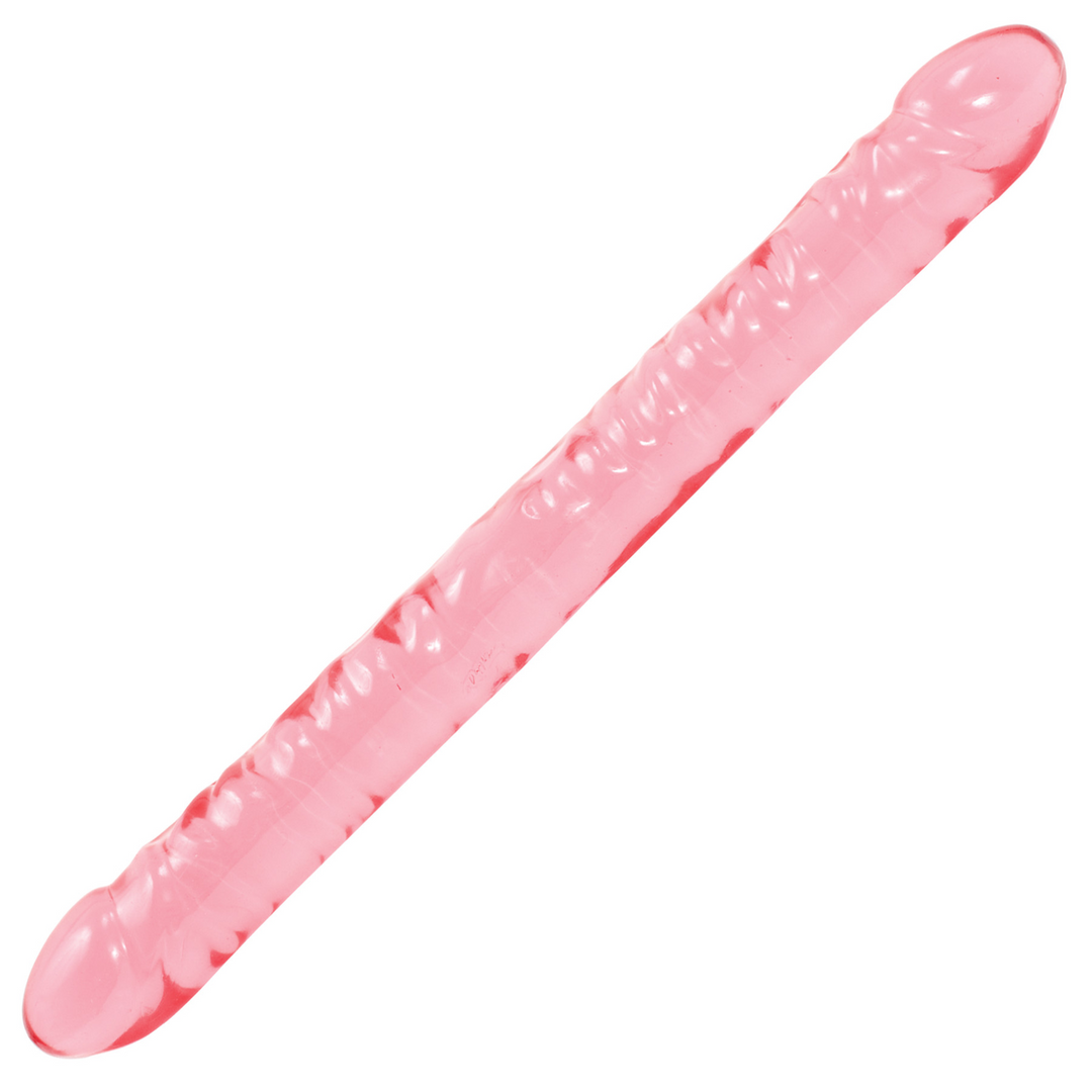Doppeldildo Crystal Jellies Pink 44,5 x Ø 4,1 cm