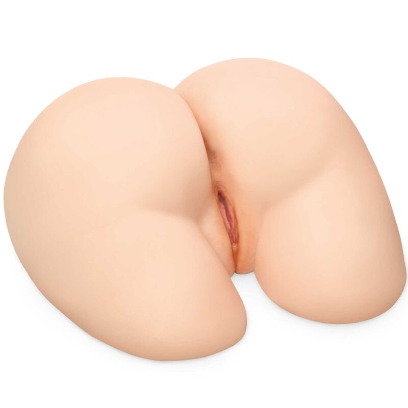 Masturbator PDX Plus Perfect Ass XL mit zwei Öffnungen Natur 14 x 7,6 cm