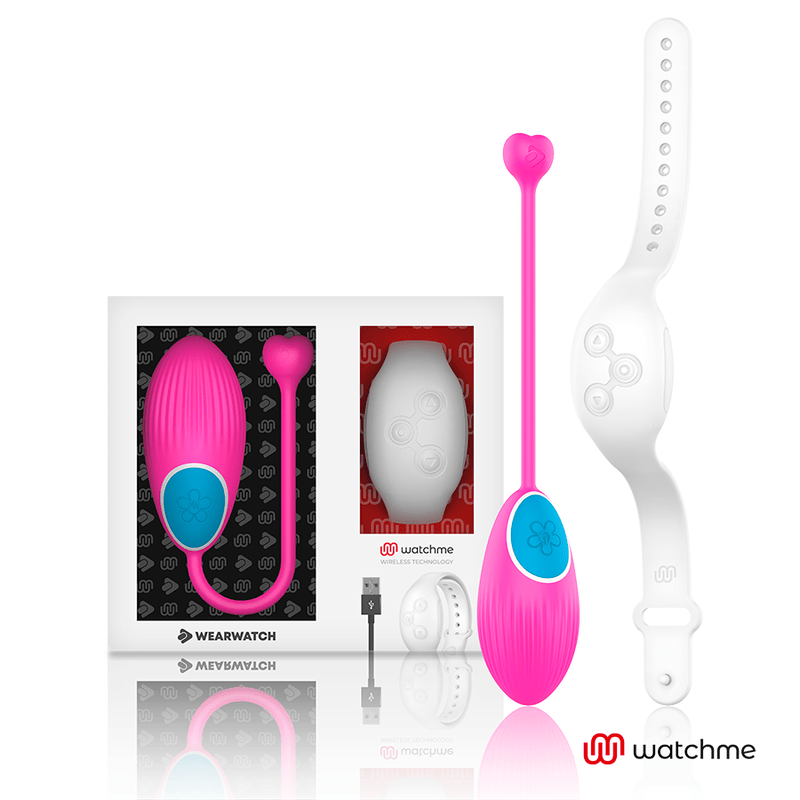 Vibro-Ei Watchme Pink mit Uhr Weiß 7,5 x 3,5 cm