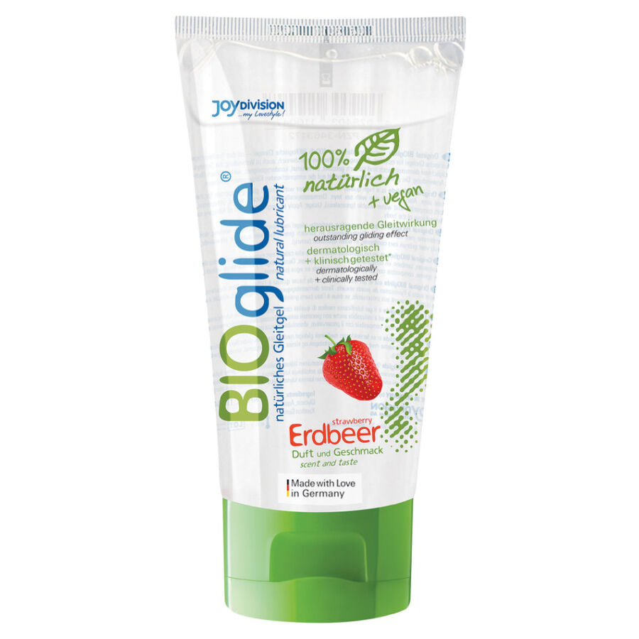 Gleitgel JoyDivision BIOglide Erdbeer auf Wasserbasis 80 ml