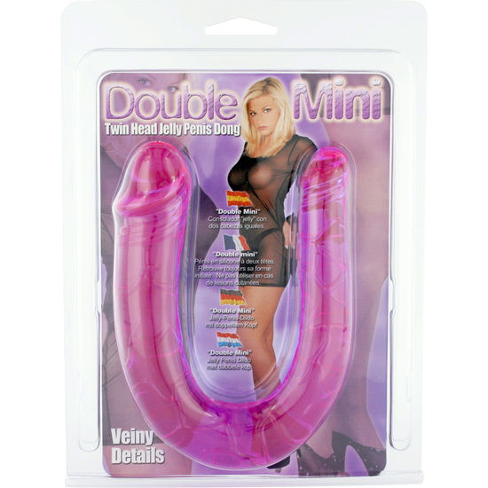 Doppeldildo mit zwei Jelly-Köpfen 26 x 3 cm
