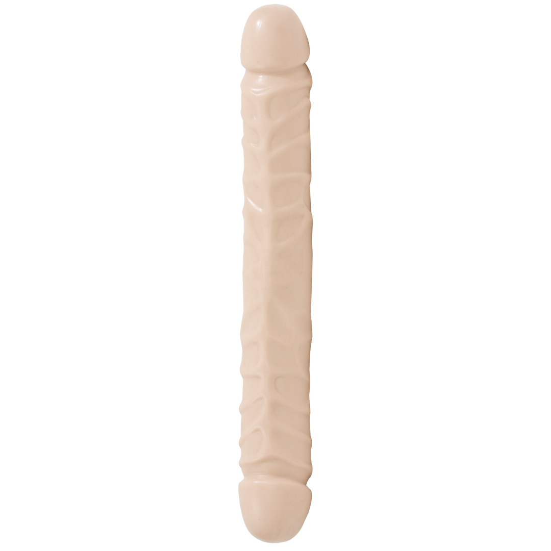 Dildo Jr. Double Dong geädert Natur 30,2 x Ø 4,1 cm