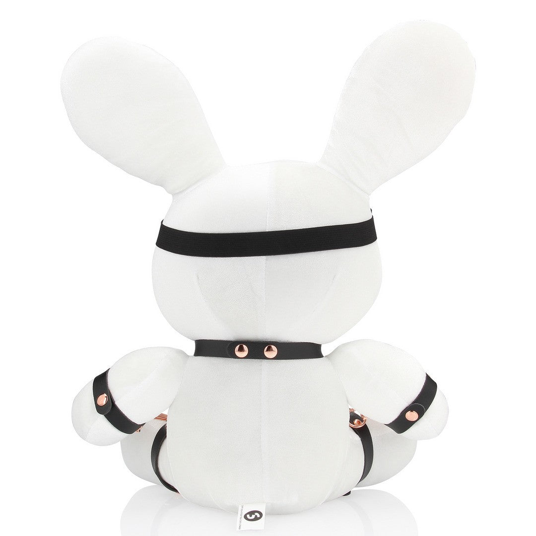 Plüschhase Bondage Velvet Weiß 24 cm