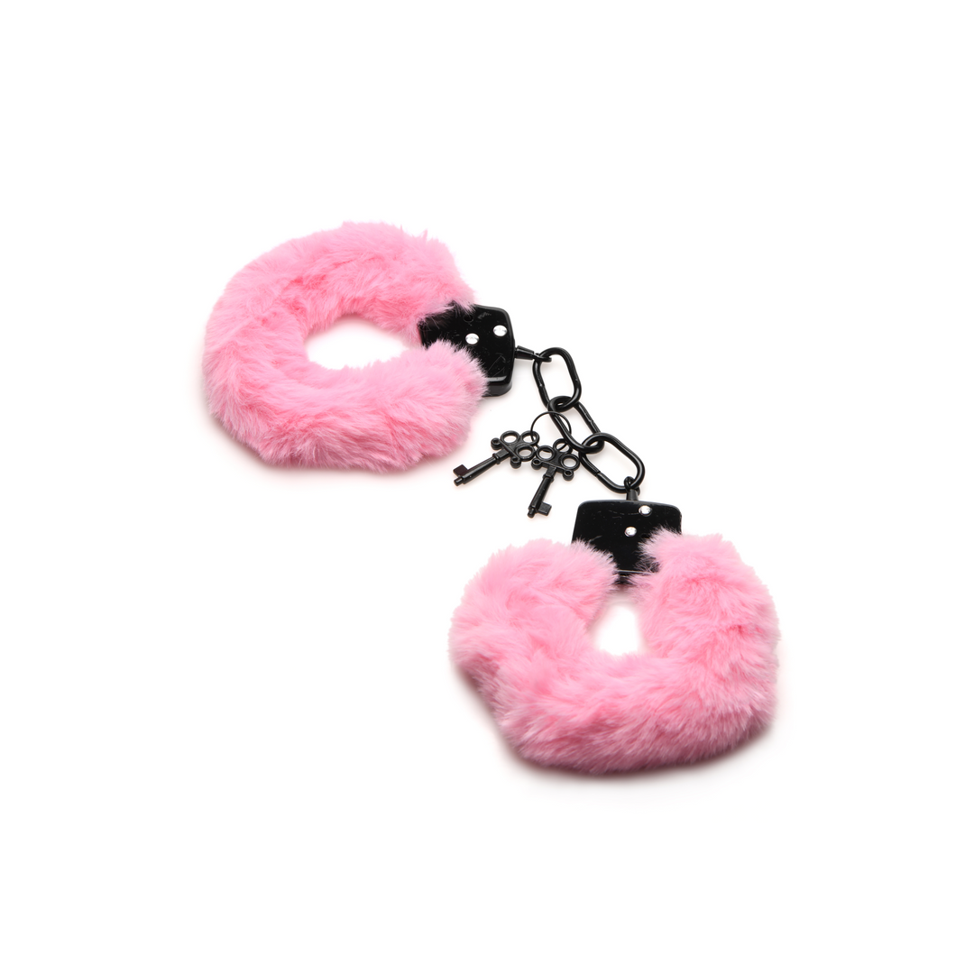 Handschellen Master Series Cuffed in Fur mit Fellbezug Metall in drei Farben