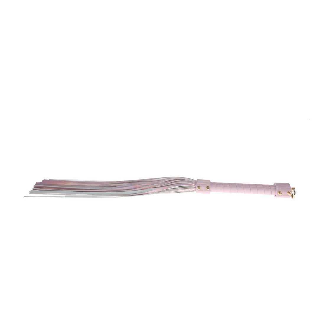 Flogger Ouch Paris mit Goldbeschlägen Rosa