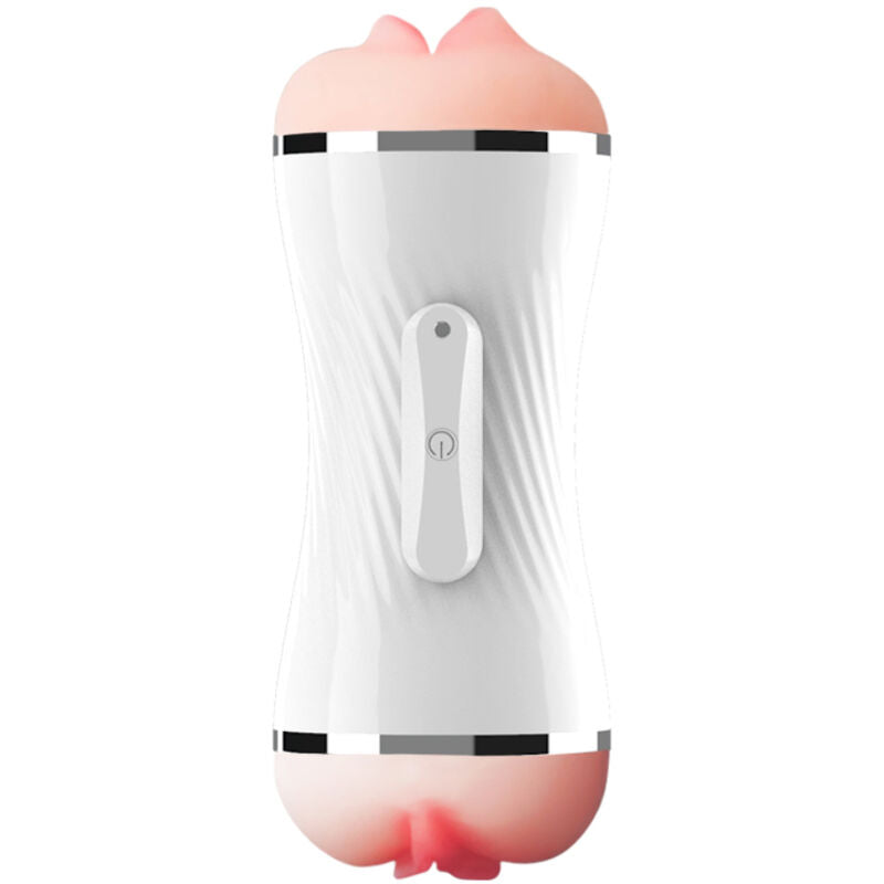 Masturbator Vibro Vagina & Mund Weiß