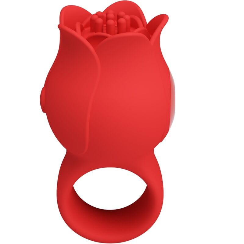 Vibrator Jae Rosenförmiger Fingervibrator 10 Vibrationen Rot