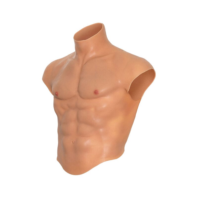 Silikon-Männertorso-Shirt Alter Ego mit Sixpack Hautfarbe