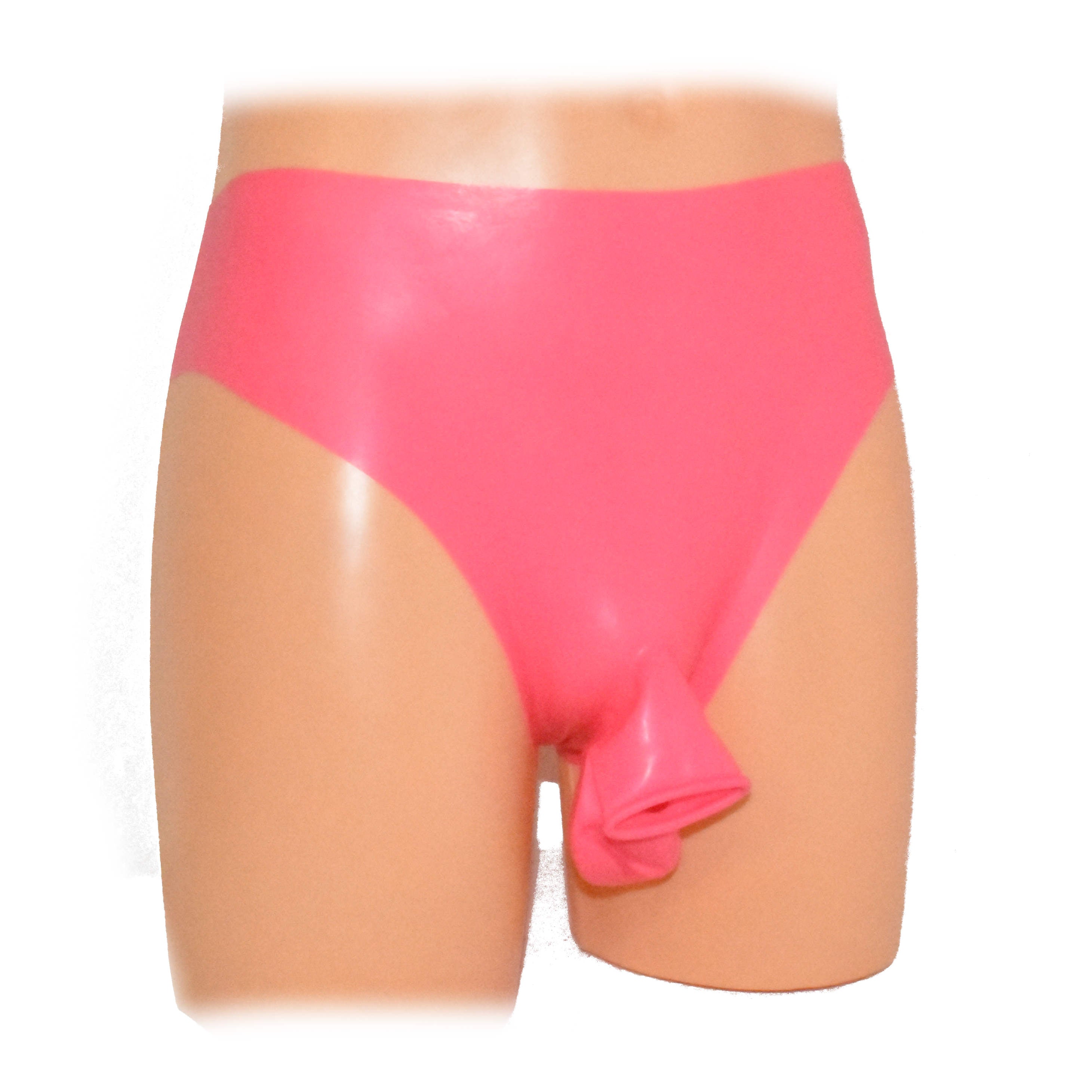 Latex Rüsselslip ouvert pink