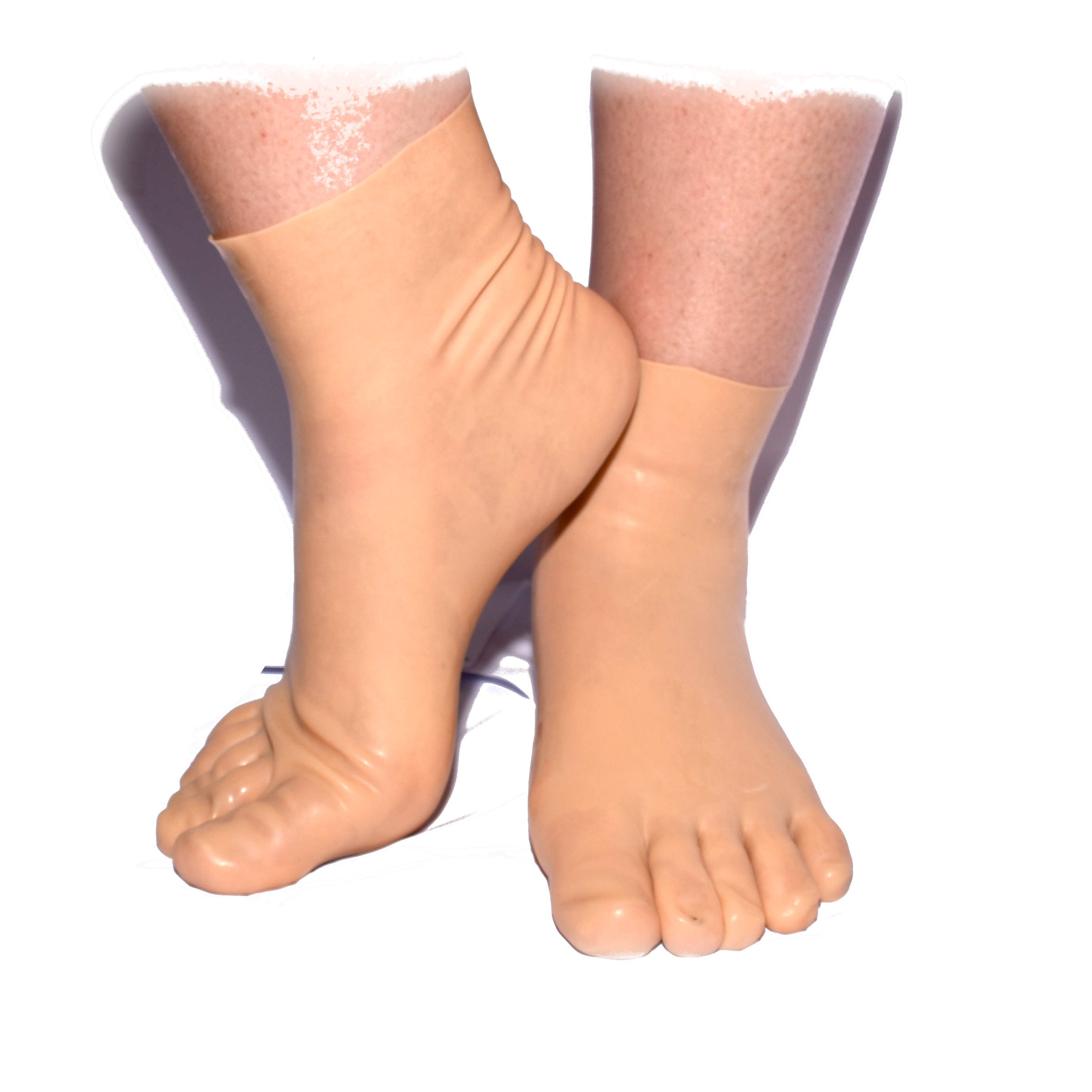 Latex Socken beige