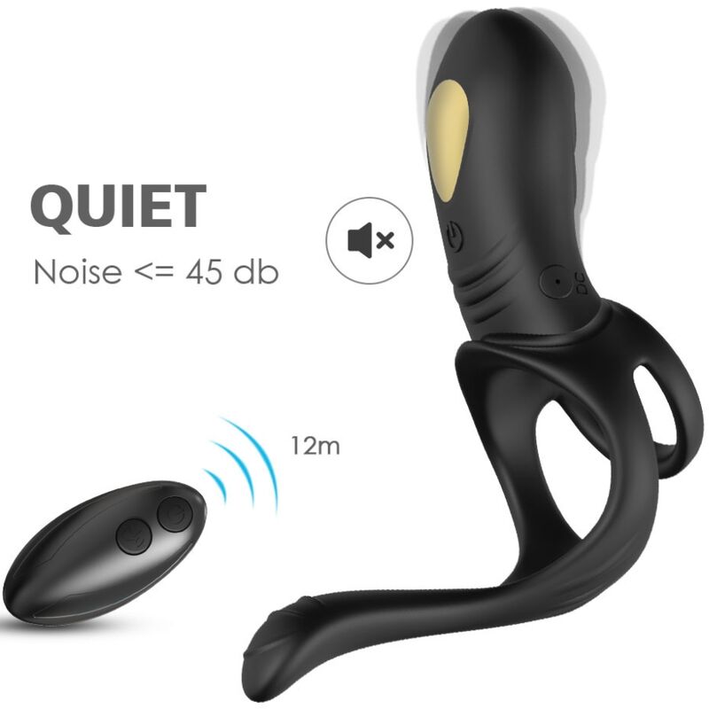 VOU by AMORELIE  7 Stufen G-Punkt Vibrator Cirro 19cm Reizrillen Wasserdicht Akku (Blau)
