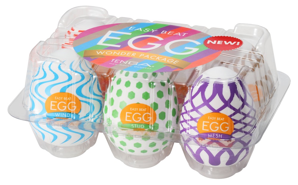 6-teiliges Masturbator-Set Egg Variety Pack Wonder mit verschiedenen Stimulationsstrukturen