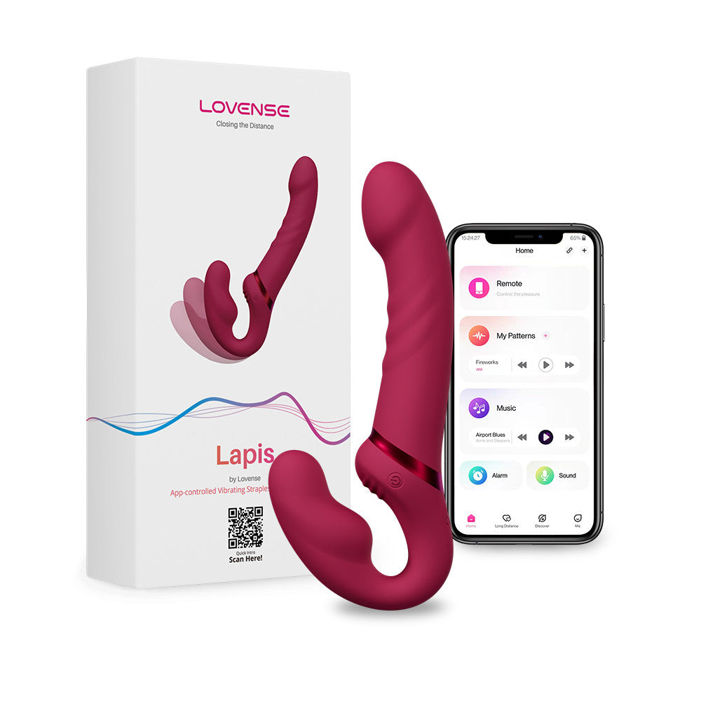 Vibrierendes vernetztes Strap-On Lapis Lovense