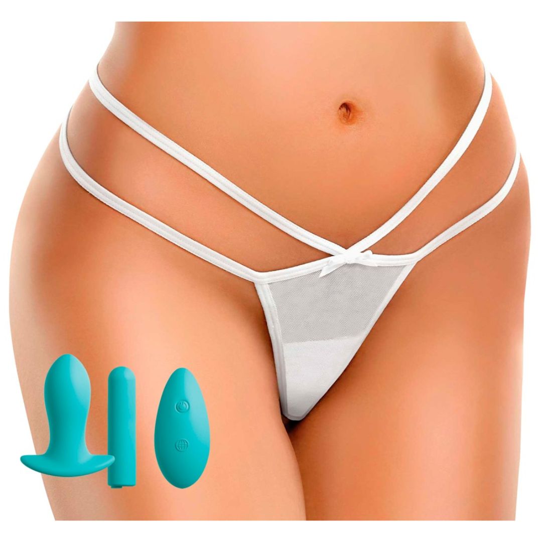 Vibro-Slip Remote Bow-Tie G-String