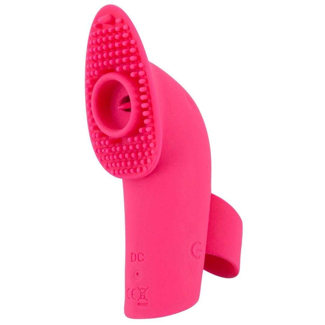 Fingervibrator mit Action-Zunge und Reiznoppen