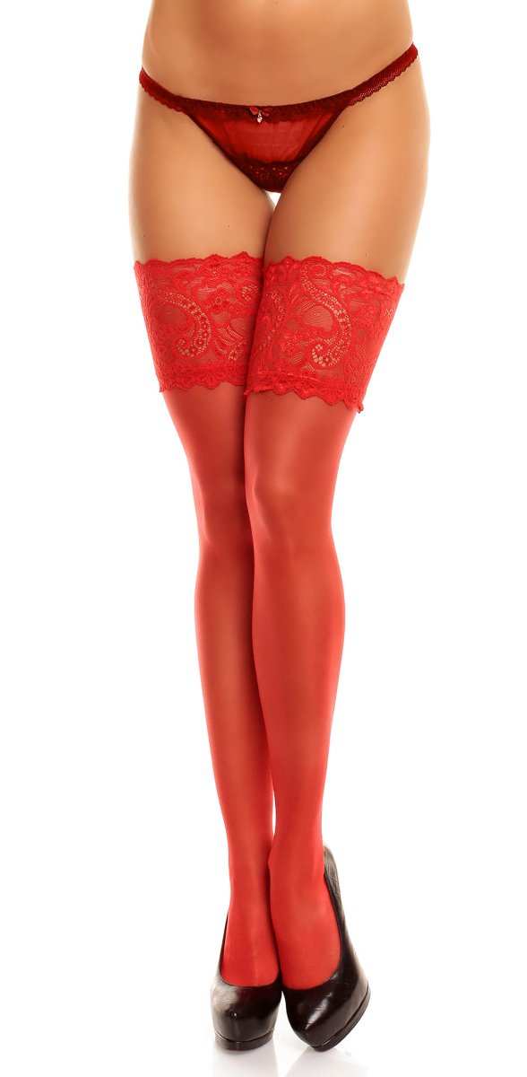Glamory Comfort 20 halterlose Strümpfe | Farbe: Red | Größe: 60-62