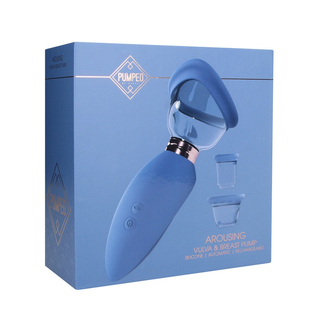 Vulva- und Brustpumpe Arousing mit Akku Blau