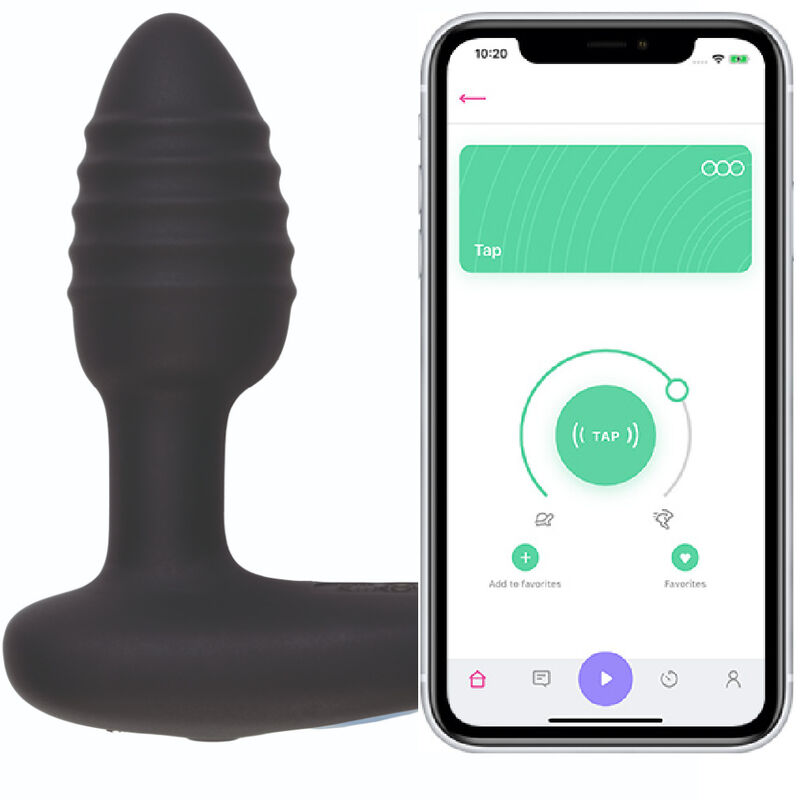 Analplug KIIROO Lumen mit Vibration und App Schwarz 7,36 x 3,3 cm