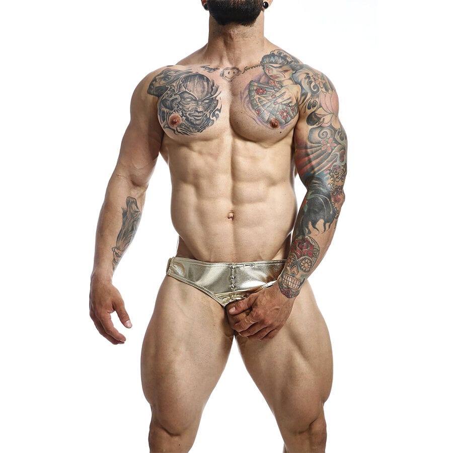 Jockstrap Dungeon mit Cockring Gold Einheitsgröße